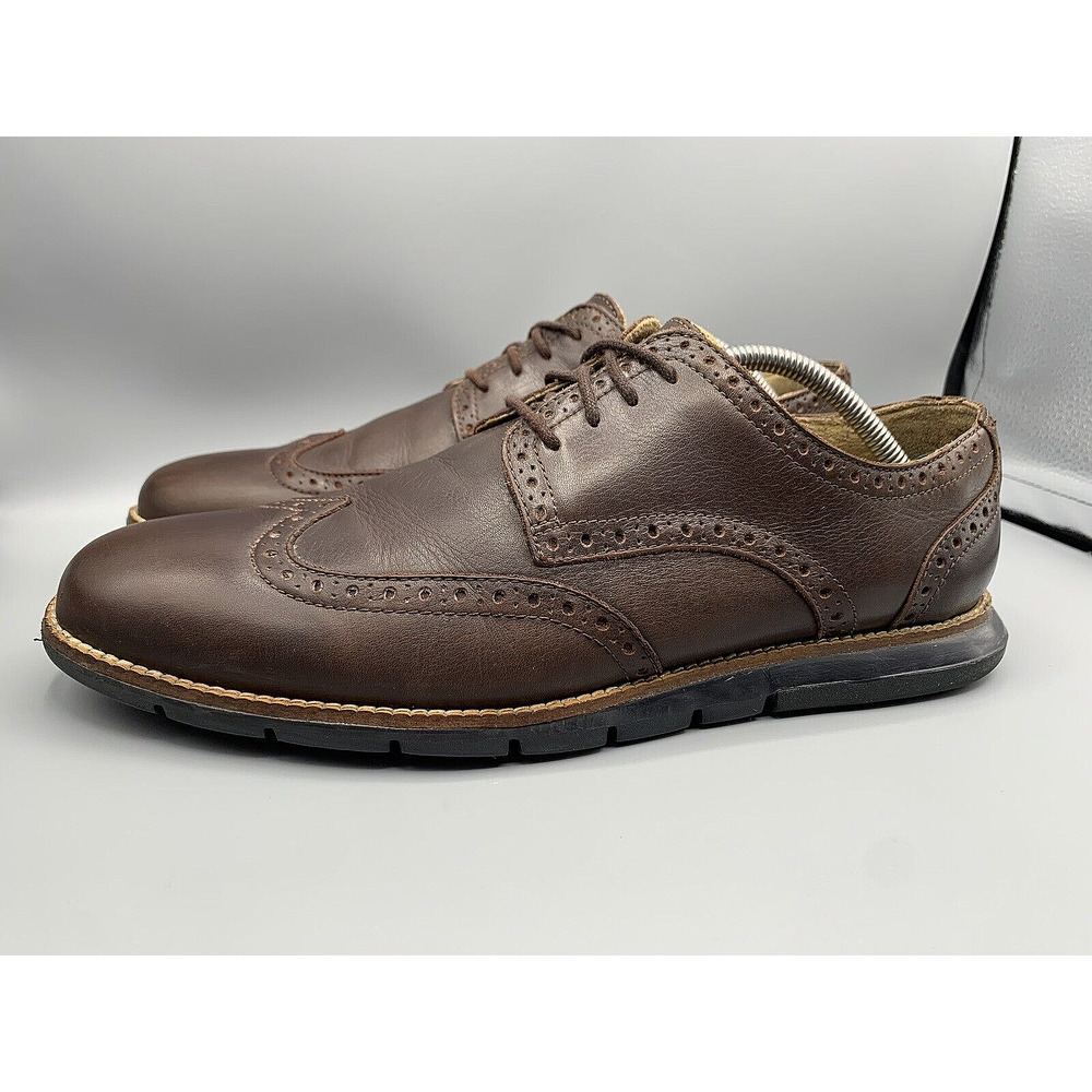 COLE HAAN Grandsprint II Brown Wingtip Oxfords Dress Shoes C12697 Men's Sz 9.5 M